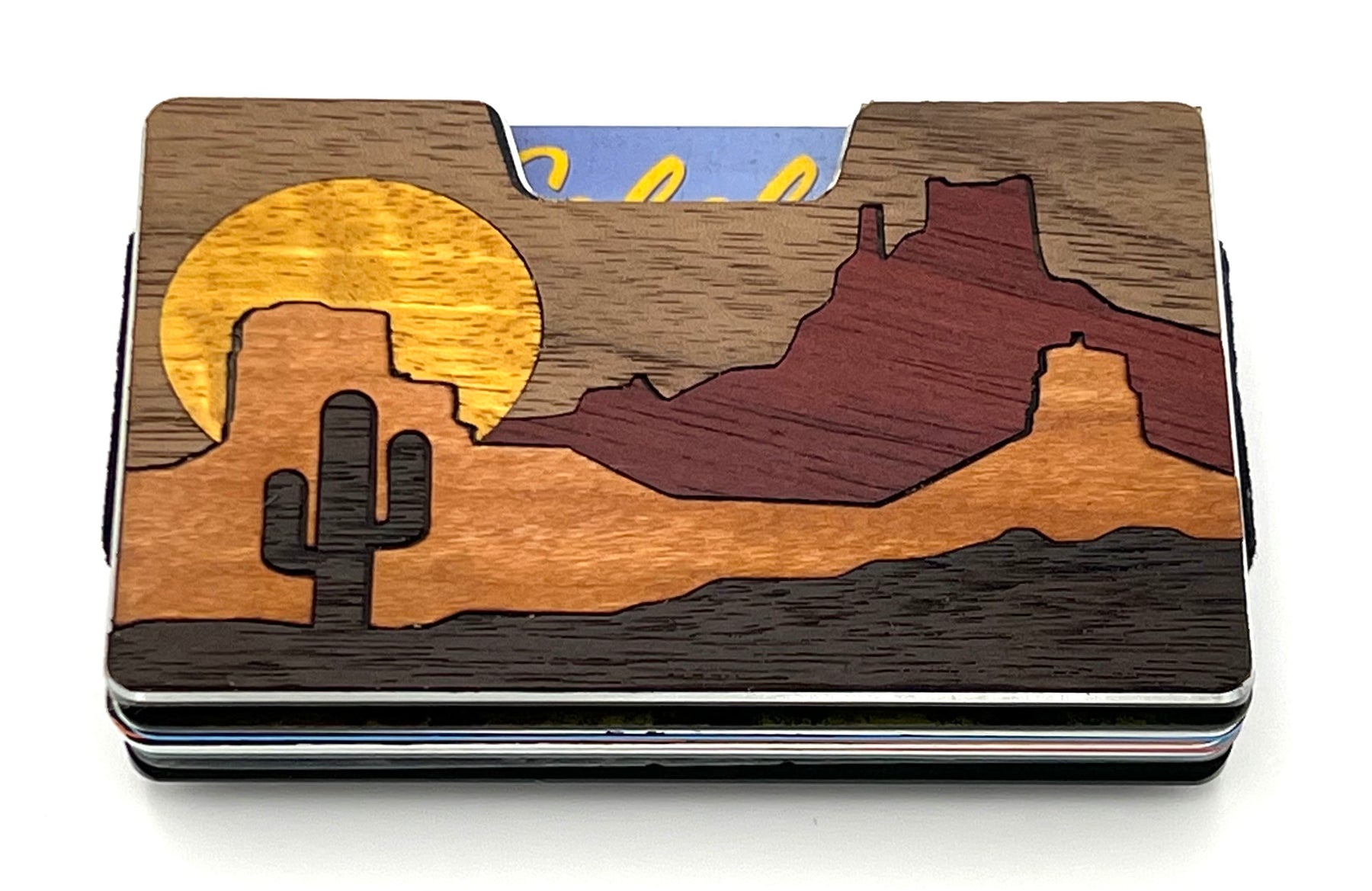 Grand Canyon Wood Inlay Wallets for Men