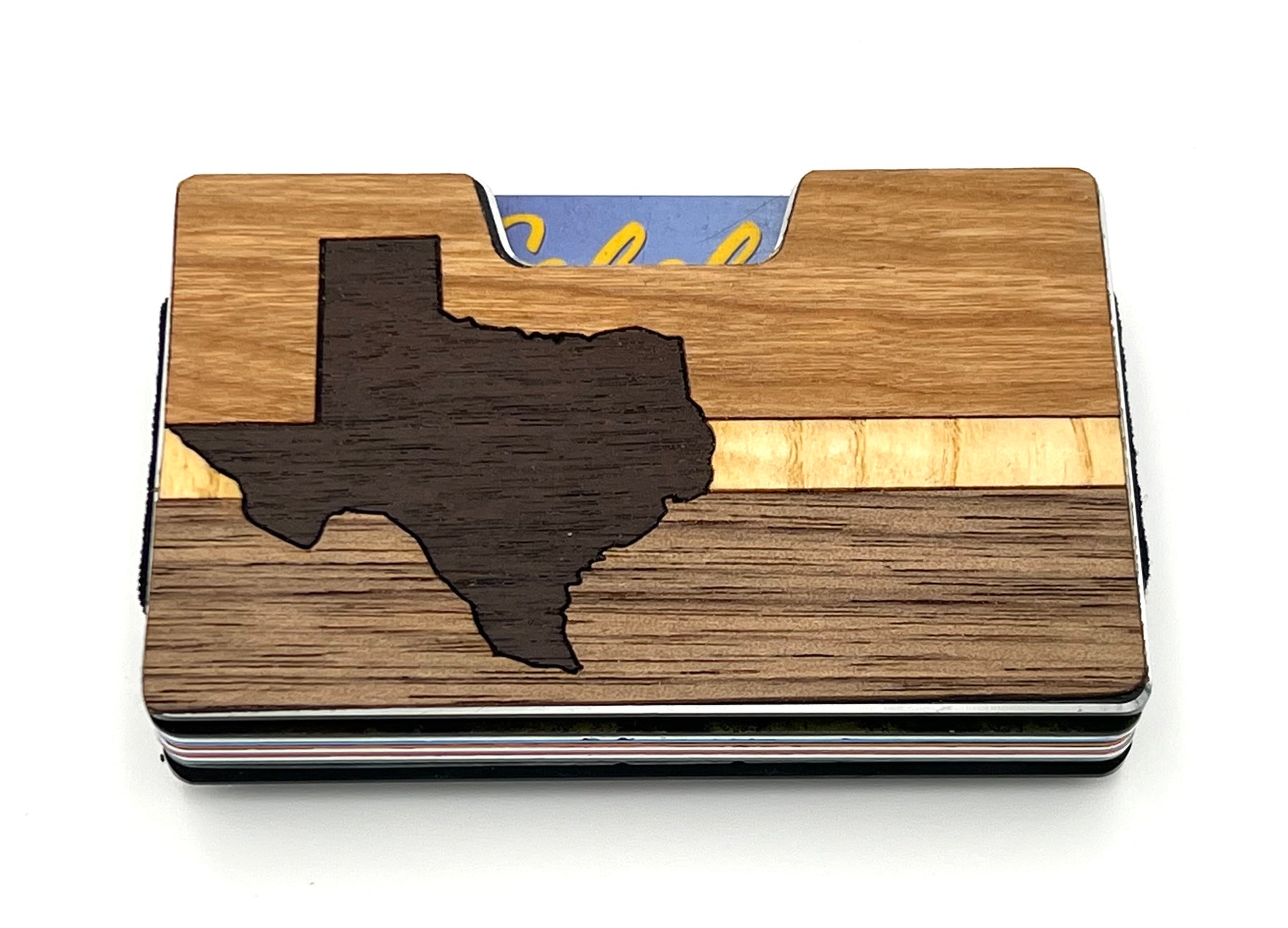 Texas Wood Inlay Wallets for Men