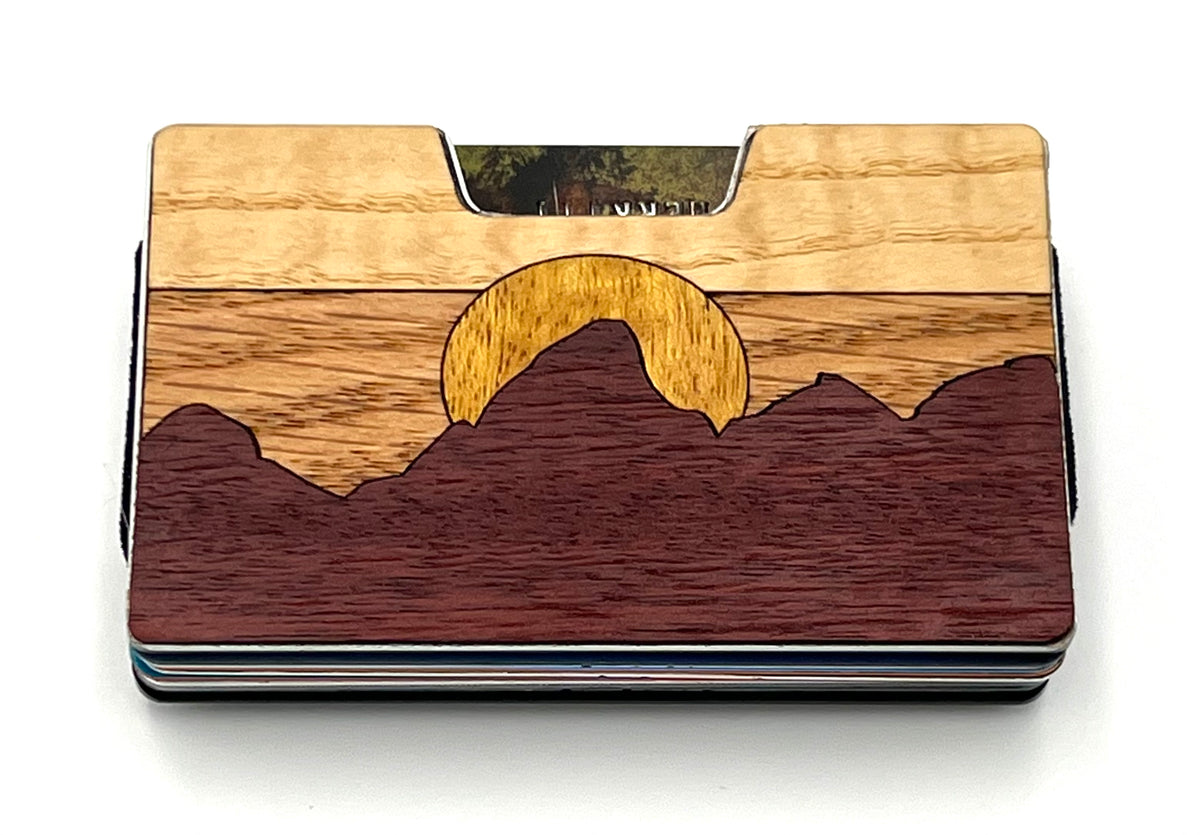 Jackson Wood Inlay Wallets for Men