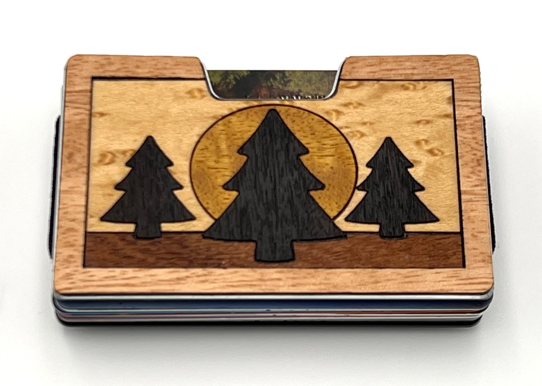 Ponderosa Wood Inlay Wallets for Men