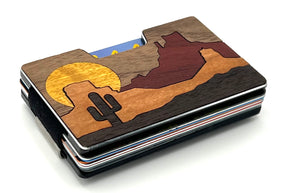 Grand Canyon Wood Inlay Wallets for Men