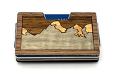 Silver Range Wood Inlay Wallets for Men