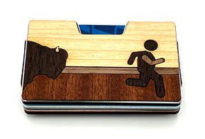 Welcome To Yellowstone Wood Inlay Wallets for Men