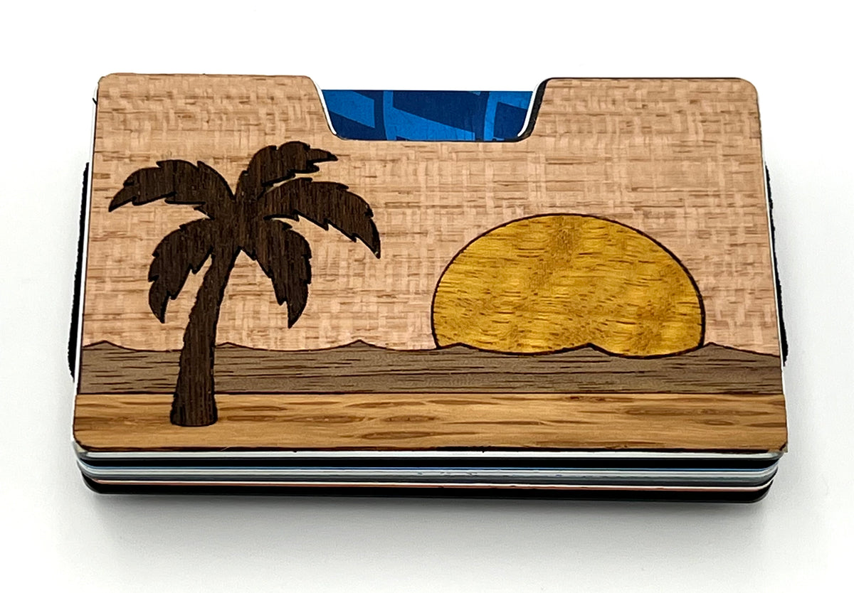Some Beach Wood Inlay Wallets for Men